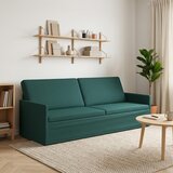 SOFA za 3 osobe Tamnozelena 220 x 81 x 82 cm Tkanina Slike