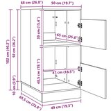  Ormar za pranje rublja s pohranom Beton Konstruirano drvo - Beton siva 102 cm | shoptok.hr