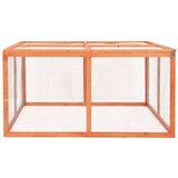 vidaXL Kavez za zečeve 124 x 120 x 60 cm od masivne jelovine | shoptok.hr