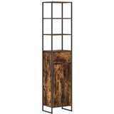 vidaXL Kopalniška omarica Dimni hrast 40 x 30 x 180 cm Konstruiran les, (5000092650) | Shoptok.si