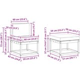  Set vanjskih sofa 4 kom. Prirodna i svjetlosiva | shoptok.hr