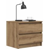 Maison Chic Nočna omarica - Nočna miza artisan hrast 50x40x43.5 cm inženirski les, (21689032) Slike