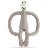 Matchstick monkey Teething Toy and Gel Applicator grizalo s krtačko 2v1 Grey 1 kos | Shoptok.si