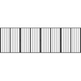  Vrata za pse 4 pcs Crna 80 x 100 cm Cinkani čelik | shoptok.hr