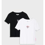 Sinsay Pamučne majice od rebrastog pletiva 2 pack Kuromi and My Melody Cijene