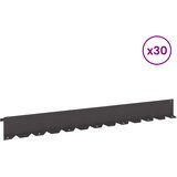  Ograda oko Travnjaka 30 kom. 102 x 10 x 4 cm Čelik Crna | shoptok.hr