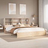 vidaXL Krevet s regalom za knjige bez madraca 200 x 200 cm od borovine Cijene