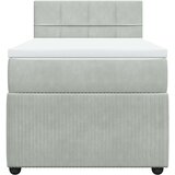 Box spring krevet s madracem svjetlosivi 90x190 cm baršunasti | shoptok.hr