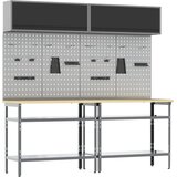  Set radnog stola 8 pcs Crna i Siva Čelik s prahom premazan | Eponuda.ba
