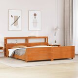 Maison Chic Posteljni okvir - Dvoposteljna postelja - Zakonska postelja brez vzmetnice vošč. rjav 180x200 cm borovina-J4527, (21761000) | Shoptok.si