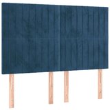  S oprugama i madracem tamnoplavi 140x200 cm baršunasti | shoptok.hr
