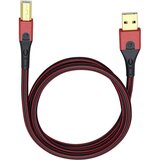 Oehlbach USB 2.0 [1x moški konektor USB 2.0 tipa A - 1x moški konektor USB 2.0 tipa B] 3.00 m rdeča/črna pozlačeni konektorji USB Evolution B, (20419852) | Shoptok.si