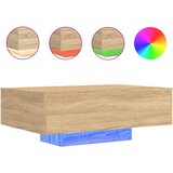 Maison Chic Klubska mizica - kavna mizica - Nizka mizica z LED lučmi sonoma hrast 85x55x31 cm, (21752269) Cene