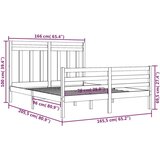  Posteljni okvir iz trdnega lesa 160x200 cm, (20708144) | Shoptok.si