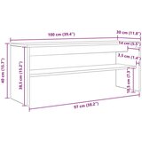 TV omarica Črna Orehovina 100 x 30 x 40 cm Konstruiran les, (5000137145) | Shoptok.si
