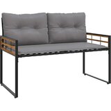  Drvena klupska klupa s jastukom Svijetlo siva 114 x 55 x 77 cm | shoptok.hr