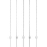  Stup za ogradu 5 pcs Srebrno 120 cm Čelik | shoptok.hr