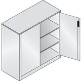 C+P Nizka omara za dokumentacijo ACURADO, 3 predelki za fascikle, VxŠxG 1200 x 1200 x 500 mm, svetlo siva / svetlo siva | Shoptok.si