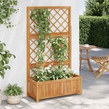 vidaXL visoka greda z oporno mrežo 85x38x150 cm trden akacijev les | Shoptok.si