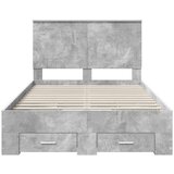  Konstrukcija postelje z vzglavjem Betonsko siva 120 x 200 cm, (5000103692) | Shoptok.si