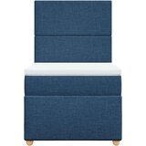  Krevet s oprugama i madracem plavi 90 x 200 cm od tkanine | shoptok.hr
