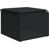  9-dijelni set vrtnih sofa s jastucima crni od poliratana Crna 55 x 55 x 37 cm | Shoptok.si
