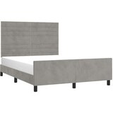  Posteljni okvir z vzglavjem svetlo siv 140x190 cm žamet, (20788059) | Shoptok.si