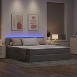  LED krevet za pohranu s madracem Sivosmeđa 160 x 200 cm Tkanina | shoptok.hr