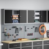 vidaXL 4 delni orodjar in pegboard komplet za montažo na steno črna kovina, (22048523) | Shoptok.si