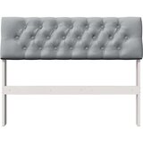 vidaXL Tapecirano vzglavje Svetlo siva 100 cm Masivno borovo les | Shoptok.si