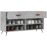  Klupa za cipele siva boja betona 102x35x55 cm konstruirano drvo | shoptok.hr