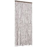 vidaXL Zavesa proti mrčesu taupe in bela 90x220 cm šenilja, (20597119) Cene