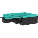 vidaXL 11-delni vrtni komplet sedežnih garnitur z blazinami črne barve poli ratan, (5000294477) | Shoptok.si