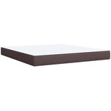  LED okvir za krevet s madracem Tamno smeđa 160 x 200 cm Tkanina | shoptok.hr