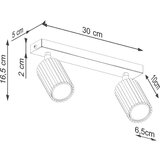 Nice Lamps Crna stropna svjetiljka 6,5x30 cm Gleam – | shoptok.hr