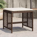 Vrtni taburei s jastucima 4 kom smeđi 41x41x36 cm od poliratana | Eponuda.com