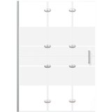 vidaXL Sklopiva pregrada za tuš ESG 100 x 140 cm bijela | shoptok.hr