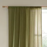 Kaki zelena prozirna zavjesa 140x183 cm Zofia –