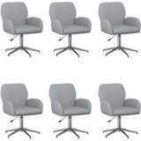  Okretne radne stolice 6 kom. 54 x 58 x 90 cm Svjetlosiva | shoptok.hr