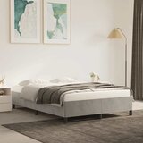  Okvir za krevet bez madraca svjetlosivi 140 x 190 cm baršunasti | shoptok.hr