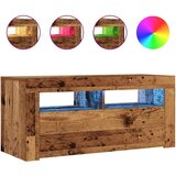 vidaXL TV ormarić LED boja staro drvo 90x35x40 cm konstruirano drvo | shoptok.hr