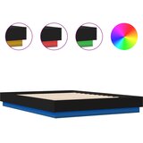  Okvir kreveta s LED svjetlima crni 150 x 200 cm | shoptok.hr