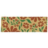 Artsy Doormats Predpražnik iz kokosovih vlaken 40x120 cm Red & Green Floral – u