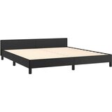  Posteljni okvir z vzglavjem črn 160x200 cm umetno usnje, (20792027) | Shoptok.si