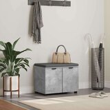  Haldna klop z blazino z vrati Betonsko siva 60 x 38 x 46 cm, (5000155682) | Shoptok.si
