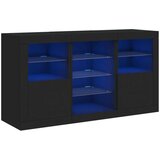 vidaXL Komoda s LED svjetlima crna 123 x 37 x 67 cm | shoptok.hr