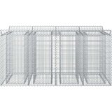 Gabionski uzdignuti krevet 2 pcs Srebrna | shoptok.hr