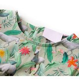  Dječja haljina s lepršavim rukavima svijetla kaki boja 104 | shoptok.hr