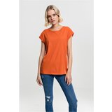 Urban Classics Women's T-shirt with extended shoulder rust orange