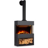 Klarstein zermatt, električni kamin, 900/1800 w, iluzija plamena, dimna peć Cijene